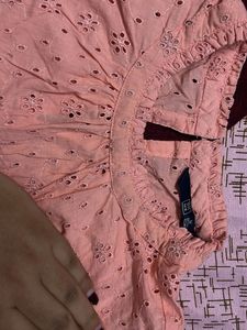 Cute Pink Eyelet Top