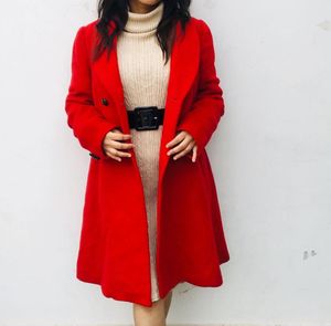 Red Branded Trench Coat
