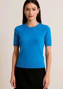 Blue Short Sleeve Top