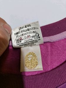 A BATHING APE Kids&#39; Colour Camo College Crew-neck