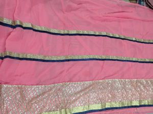 Gorgeous Pink Designer Saree with Blouse