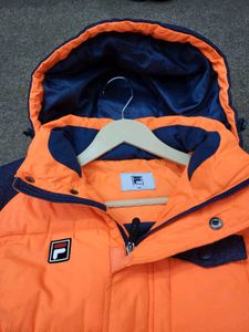 Fila Orange &amp; Navy Puffer Jacket
