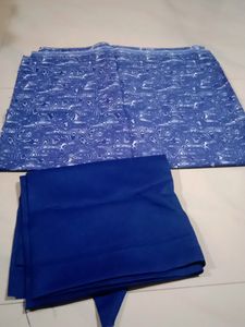 Dress Material In Blue. Top And Bottom