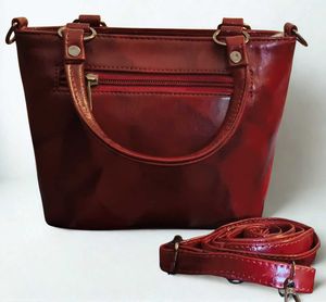 Pure Leather Handbag With Sling