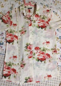 Floral Shirt Semi Sheer