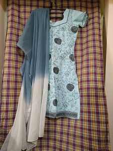 Floral Salwar Kameez with Dupatta