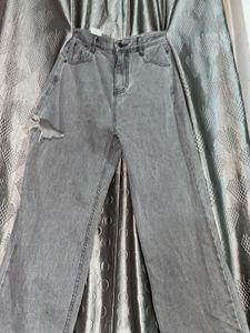 Unisex Ripped Flared Jeans