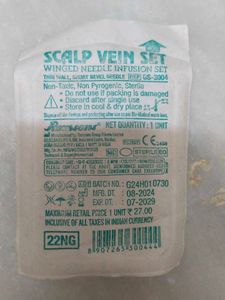 Scalp Vein Set for IV fluids insertation
