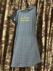 Checkered T-Shirt Dress