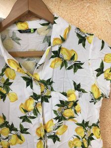 Lemon Print Top