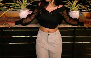 BLACK SHEER/SEE THROUGH TOP 🖤