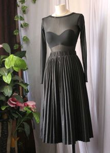 Pleated Midi Skirt