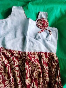 Handmade Floral Print Dress