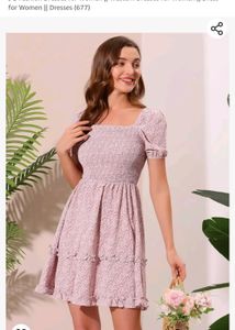Pink Colour Dress With Puff Sleeves ✨❤️🌸🌸🌸🧿🧿