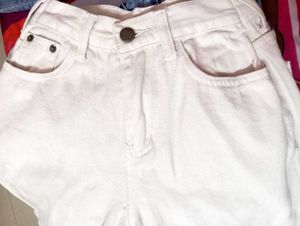 Straight Fit White Jeans For Women