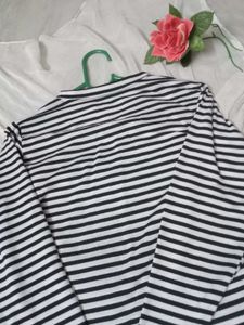 Black and white striped tee