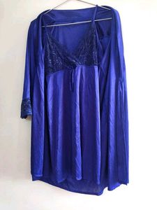 Blue Lace Lingerie Nightgown