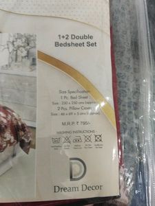 1+2 Double Bedsheet Set New ✅💯