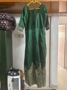 🆕 Bottle Green Ethnic Gown