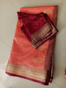 Silk Saree & Foundation Combo