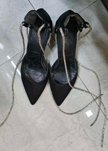 Rhinestone Strap Pointed Heels