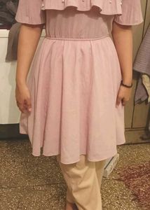 Cute Pink Dress With Free Gift 🎁