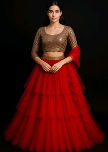 New Style Dress 👗 with Frill Dupatta