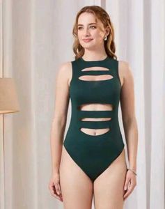 Shein Sleeveless Front Cut-Out Leotard Top