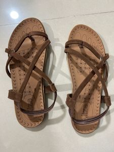 Ailize Brown Strappy Sandals - Size 8
