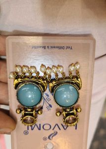 Lavomi Pearl &amp; Turquoise Earrings