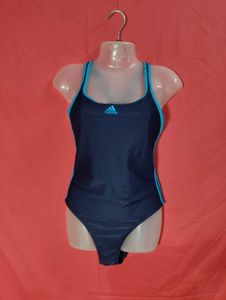 Adidas Women&#39;s Navy Blue One-Piece Swimsuit