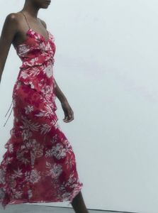 ZARA Printed Ruffle Dress