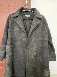 ZARA Unisexual long Elegant Gray Wool Blend Coat