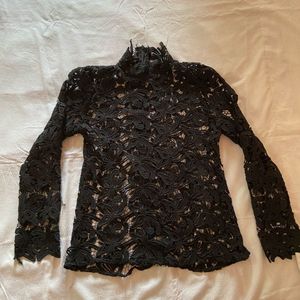Elegant Black Lace Top