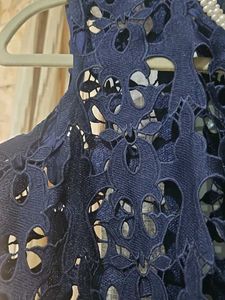 Elegant Blue  Lace Dress jacket ethnic