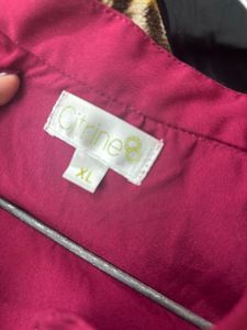 Maroon Button-Down Top