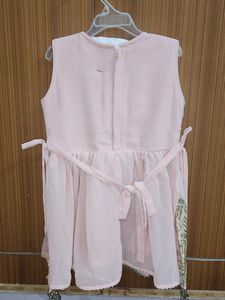 Pink &amp; Gold Embroidered Girls&#39; Outfit