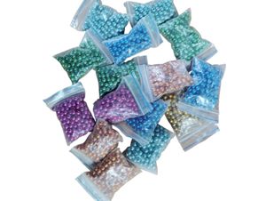 Round beads for crafting and jewelry making Pack O