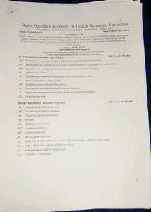 Physiology Question Papers Years Qp Code 3152