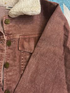 Corduroy Jacket with Sherpa Collar