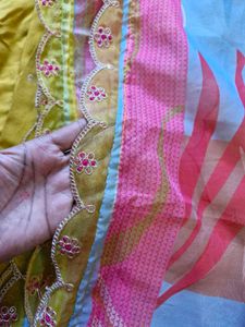Mustard Yellow Straight Kurti Pant And Dupatta Set