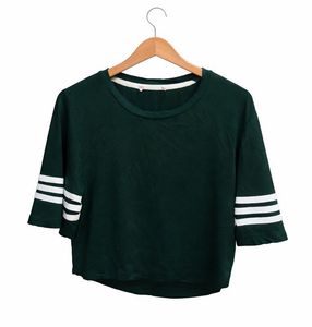 Striped Sleeve Royal Green Top