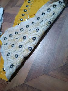 Neck Embroidery Patch Yellow And Blue Colour