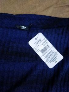 Off-Shoulder Blue Top