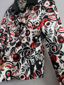 Black satin top or shrug on tanktop