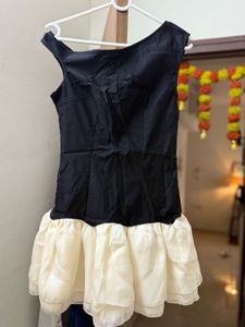 Black & Cream Party Dress