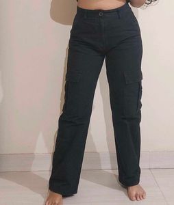 Black Cargo Jeans
