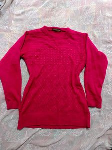 Pink Sparkle Knit Sweater (Women's)