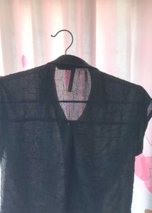 Textured Crepe Button Down Shirt