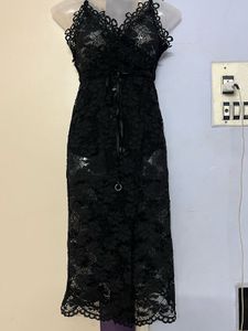 Black See Through Designer One Piece